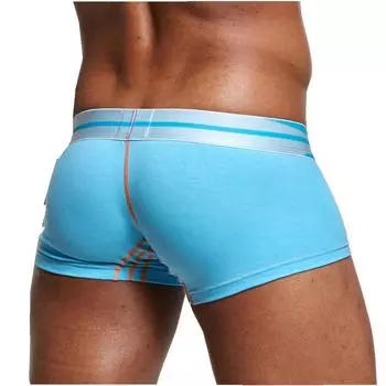 Мужское сексуальное нижнее белье, шорты, мужские боксеры, мягкие трусы L светло-синий