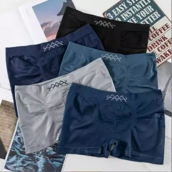 Мужское сексуальное нижнее белье, трусы-боксеры, хлопковые мужские вентилируемые шорты-боксеры, нижнее белье L