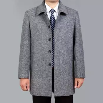 Мужское шерстяное пальто осень-зима шерстяное пальто шерстяная куртка мужское полупальто плюс размер 7XL S