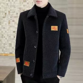 Мужское шерстяное пальто, осенне-зимний тренд для похудения, утепленная хлопковая короткая куртка, красивый плащ из норкового пуха 5XL