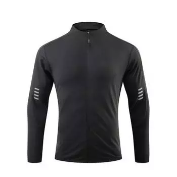 Мужское спортивное пальто с воротником-стойкой, эластичное впитывающее пот, мягкое, дышащее, быстросохнущее, однотонное, на молнии, с длинным рукавом, солнцезащитное пальто для бега в тренажерном зале 3XL белый