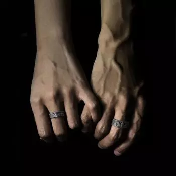 Мужское тайское серебряное кольцо для пары