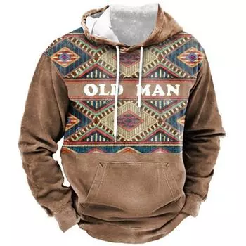 Мужское теплое плюшевое пальто с принтом, флисовый свитер, повседневное пальто, свитер с карманами, зимнее пальто XXXXL светло-коричневого