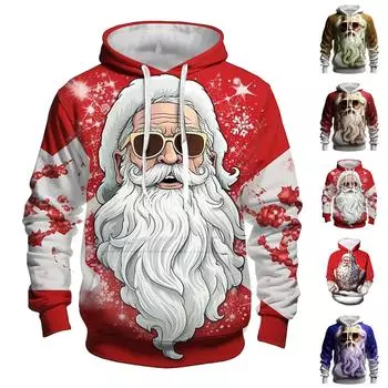 Мужское теплое плюшевое пальто с принтом, флисовый свитер, повседневное пальто, свитер с карманами, зимнее пальто M синий