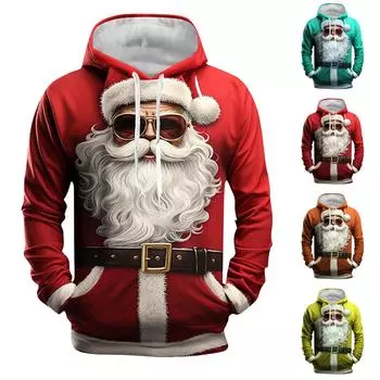 Мужское теплое плюшевое пальто с принтом, флисовый свитер, повседневное пальто, свитер с карманами, зимнее пальто XL