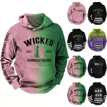 Мужское теплое плюшевое пальто с принтом, флисовый свитер, повседневное пальто, свитер с карманами, зимнее пальто L чёрный