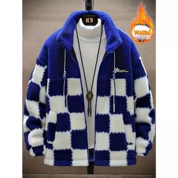 Мужское теплое толстое флисовое пальто, пальто-кардиган Palid на осень-зиму S чёрный