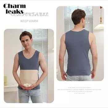 Мужское термобелье Charmleaks, однотонный жилет без рукавов с v-образным вырезом, мягкая удобная майка, топ L-4XL, упаковка из 1 шт.