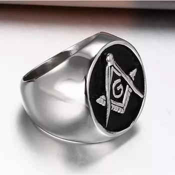 Мужское титановое масонское кольцо, кольцо в стиле панк, мужские аксессуары 6