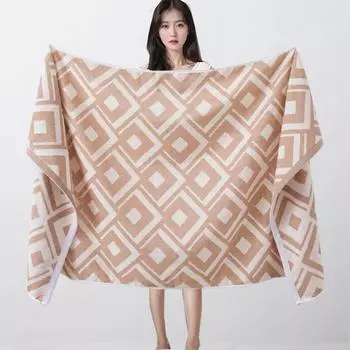 Мужское тонкое банное полотенце хлопок лето эксклюзив грязеотталкивающее бытовое банное впитывающее быстросохнущее мягкое не оставляющее ворсинок большого размера 70X140cm белый