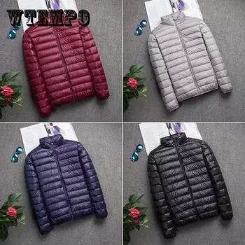 Мужское ультралегкое компактное пуховое пальто, удобное ветрозащитное водонепроницаемое пальто, мужские мягкие удобные куртки больших размеров 5XL вино красного