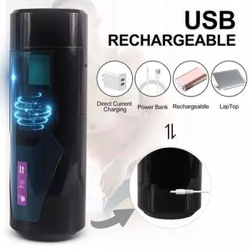 Мужское устройство для мастурбации, электрическая автоматическая чашка для мастурбации с вибрацией, мощный режим вращения и 3D-реалистичное влагалище