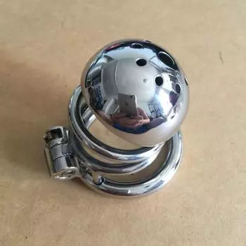 Мужское устройство верности из нержавеющей стали, клетка для члена, замок для пениса, кольцо для члена, пояс верности S029 40mm ring