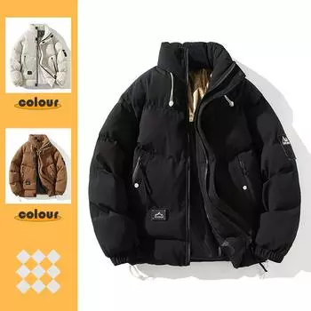 Мужское утепленное пальто из графена с хлопком – ветрозащитная, теплая, морозостойкая куртка для осени и зимы 2XL абрикосовый