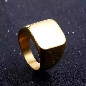 Мужское ювелирное кольцо, простые кольца из нержавеющей стали, цельное полированное классическое модное обручальное кольцо 13 золотой