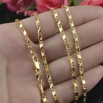 Мужское женское ожерелье толщиной 5 мм, полированная змеиная цепочка, роскошные ювелирные изделия 22 inches