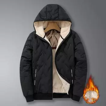 Мужское зимнее хлопковое пальто с утолщенной флисовой подкладкой и воротником-стойкой, парка, мужская верхняя одежда, повседневные утепленные куртки с капюшоном 7XL, ветрозащитная куртка 7XL