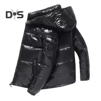 Мужское зимнее хлопковое пальто со съемным капюшоном, длинный рукав, однотонная стеганая куртка с карманами, водонепроницаемая теплая верхняя одежда M красный