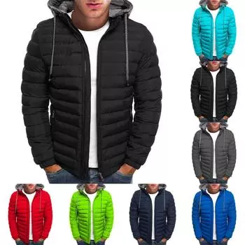 Мужское зимнее пальто, теплое приталенное толстое пальто, повседневная куртка, верхняя одежда, верхняя блузка L красный