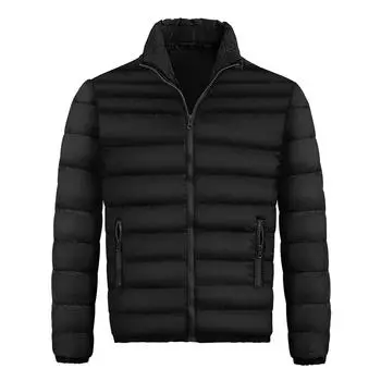 Мужское зимнее пальто, теплое приталенное толстое пальто, повседневная куртка, верхняя одежда, верхняя блузка L серый