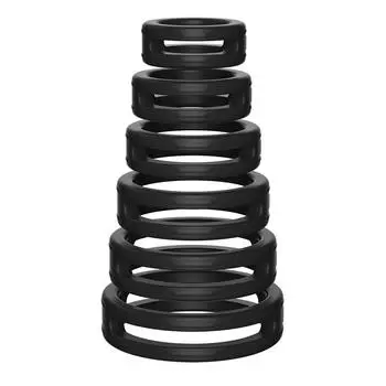 Мужской 6 размеров, замок для пениса, кольцо для эрекции, набор силиконовых колец для задержки эякуляции, шаровые носилки, мужские секс-игрушки 26MM