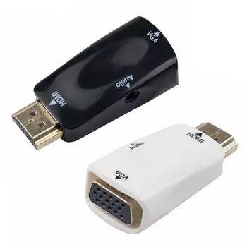 Мужской адаптер Dreamplanet для конвертера аудиокабеля HDMI VGA в женский HD 1080P для ПК белый