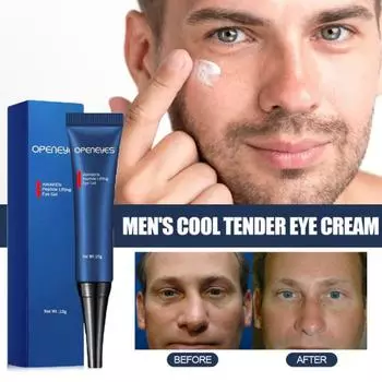 Мужской антивозрастной крем для глаз может осветлить тонкие морщинки вокруг глаз, устранить мешки под глазами и темные круги в периорбитальной области. 15g