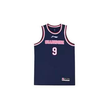 Мужской баскетбольный жилет Li Ning CBA Series Professional с круглым вырезом, удобный, универсальный, повседневный, темно-синий AAYTA05-2 S