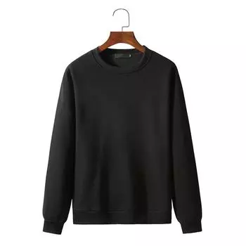 Мужской базовый цветной свитер с круглым вырезом, свободная повседневная молодежная толстовка с капюшоном M фиолетовый