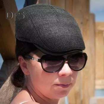 Мужской берет в стиле ретро с чехлами для ушей, легкий клетчатый берет в стиле британского вестерна с плюшевой подкладкой в стиле ретро, шляпа художника, продвинутая шляпа, шляпа художника, повседневная шляпа, кепка газетчика чёрный