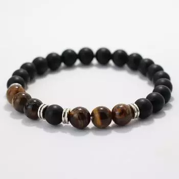 Мужской браслет Будда Бусины 8 мм Простой Тигровый глаз Камень Модные украшения ручной работы Бисерный Браслет Йога Исцеление Запястье Подарок синий