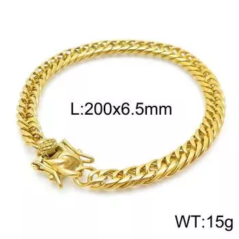 Мужской браслет из кубинской титановой стали для творческой личности в европейском и американском стиле рок-хип-хоп длиной 6,5 м