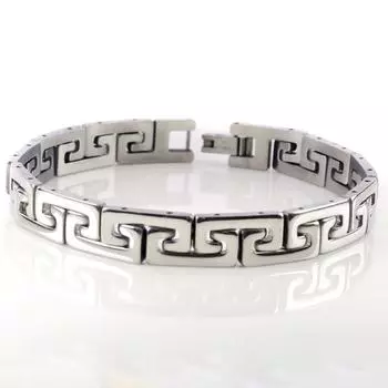 Мужской браслет из нержавеющей стали, цепочка из стерлингового серебра, новая мода