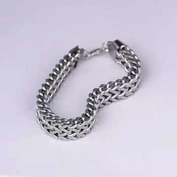 Мужской браслет из нержавеющей стали, простой дизайн, винтажная цепочка в виде змеи, ювелирные изделия