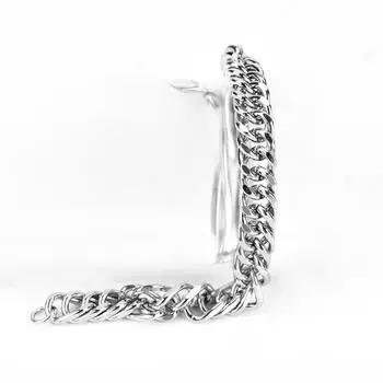 Мужской браслет из нержавеющей стали в стиле панк, браслет-цепочка, ювелирный браслет, аксессуар