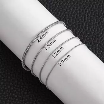 Мужской браслет из змеиной кости из нержавеющей стали, ретро-браслет для женщин, ювелирные изделия в стиле хип-хоп, мужские модные аксессуары 0.9mm&18cm