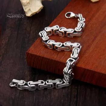 Мужской браслет изысканный не выцветает пряжка застежка титановая сталь мужской браслет ювелирные изделия повседневная одежда серебряный