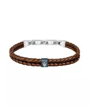 Мужской браслет Maserati Jewels из переработанной кожи и нержавеющей стали JM422AVE14