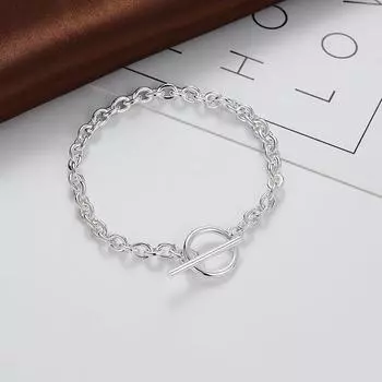 Мужской браслет простой и элегантный, мужской модный нишевый дизайн Ins Niche Design Браслет-цепочка из стерлингового серебра S925 для женщин, новый стиль 2022 года