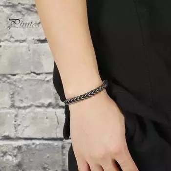 Мужской браслет с толстой цепочкой в стиле ретро-панк из нержавеющей стали, индивидуальное украшение на запястье для отпуска, работы, повседневной носки, подарка на годовщину, день рождения, браслет 19cm