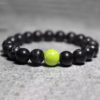 Мужской браслет-шар 10 мм обсидиан бирюзовый ручной работы бисерный браслет Будды мужской спортивный повседневный наручный аксессуар