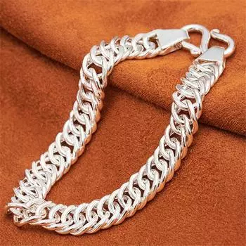 Мужской браслет в стиле хип-хоп Tide Horse Whip Chain для пар, чистый ручной работы, властный браслет для парня