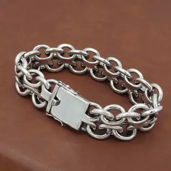 Мужской браслет в стиле ретро-панк с модным дизайном, простой и универсальный, щедрый и грубый 18CM