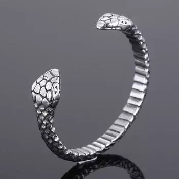 Мужской браслет в стиле ретро-змеиной головы