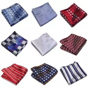 Мужской британский узор, сетчатый цветной полиэстеровый шелковый квадратный шарф, свадебный деловой костюм, карманное полотенце, рубашка, носовой платок, партия пятен