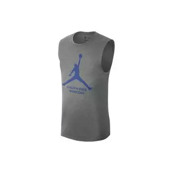Мужской быстросохнущий баскетбольный жилет Jordan NBA Essential Golden State Warriors с логотипом, крутой серый FQ1971-063 M