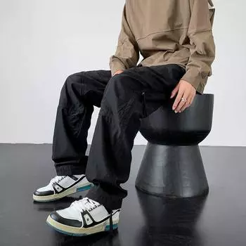 Мужской быстросохнущий нейлоновый водонепроницаемый походный комбинезон в американском стиле XL чёрный