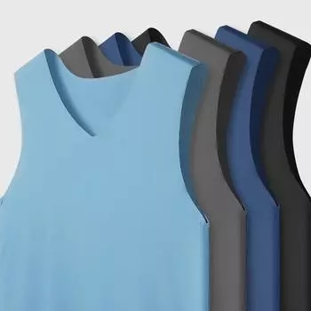 Мужской быстросохнущий жилет без рукавов Ice Silk - летнее спортивное нижнее белье XXL