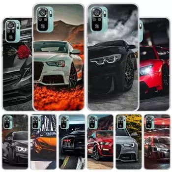 Мужской чехол со спортивными автомобилями для Xiaomi Redmi Note 10 Pro Max 10S 9 9S 9T 8 8T 11T 11S 11 5G 11E 7 6 5 4X Coque Redmi Note 10S