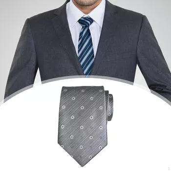 Мужской цветочный галстук длиной 57,09 дюйма, формальный галстук для повседневной носки, подарок на день рождения серый